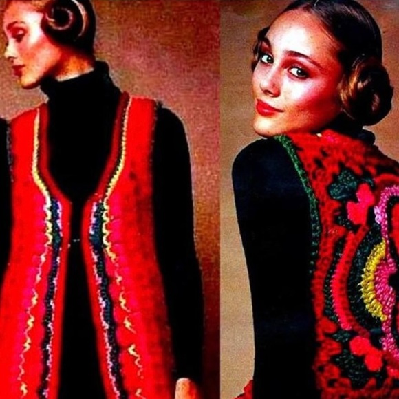 k n i t :: Vintage Hand Made Cable Knit Pointelle Sweater Vest - Picture 5 of 12